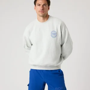 BJÖRN BORG Ace Oversized Sweatshirt Ultra Light Grey Melange